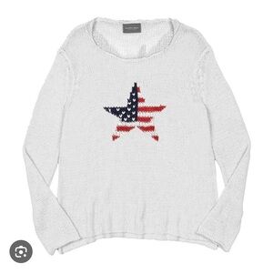Wooden Ships Flag Star Crew Sweater
